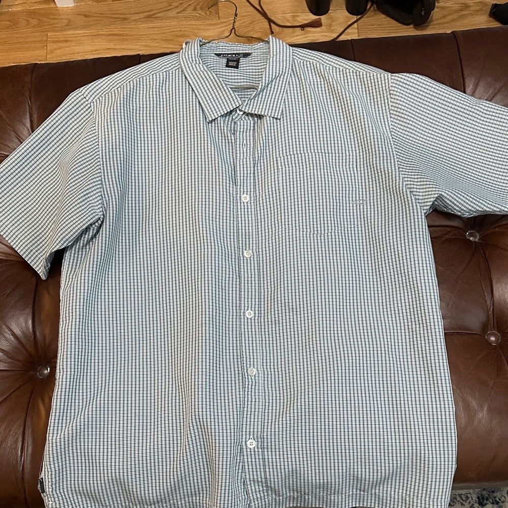 O'Neill Green and White Checkered Shirt